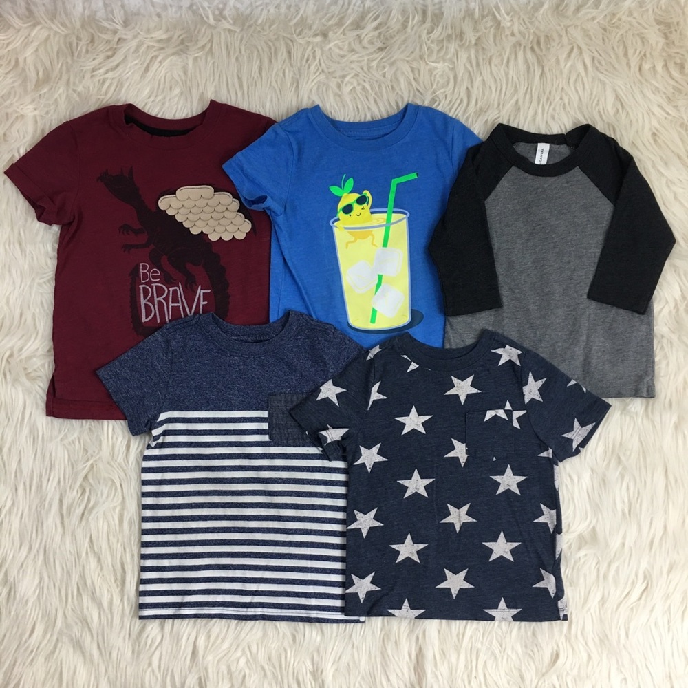 Toddler boy short sleeve shirts bundle